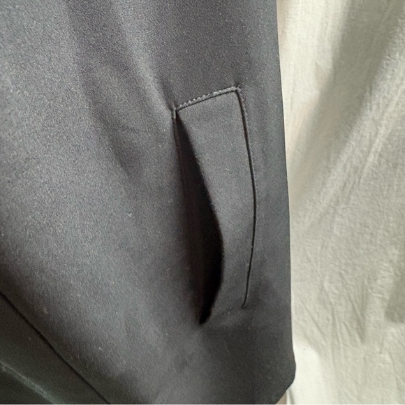 Eileen Fisher Long Flight Jacket in black with a two-way zip closure M - Picture 10 of 12